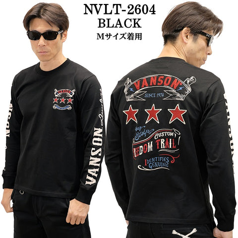 VANSON TEE L/S T-SHIRT バンソン 天竺 ロンT 長袖Tシャツ メンズ nvlt-2604