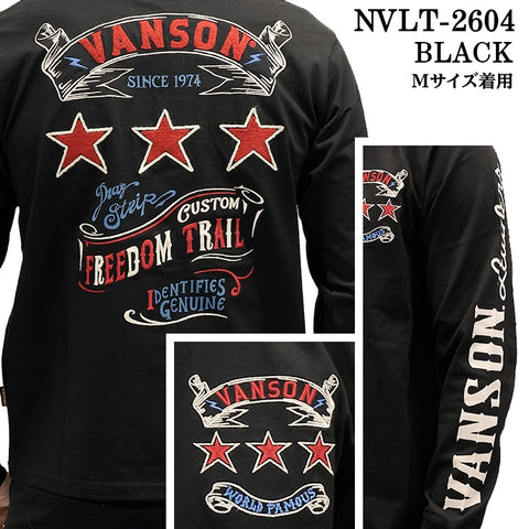 VANSON TEE L/S T-SHIRT バンソン 天竺 ロンT 長袖Tシャツ メンズ nvlt-2604