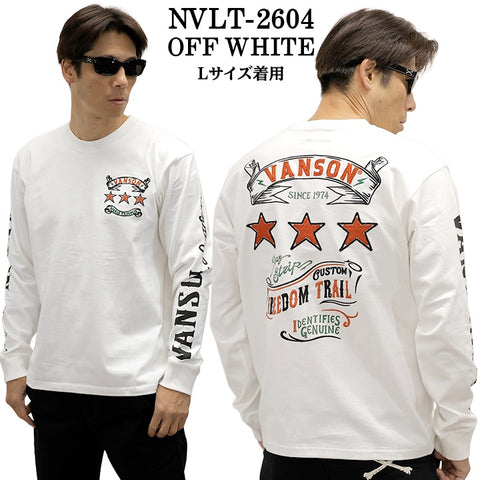 VANSON TEE L/S T-SHIRT バンソン 天竺 ロンT 長袖Tシャツ メンズ nvlt-2604