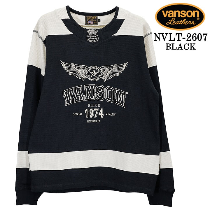 VANSON TEE L/S T-SHIRT THERMAL バンソン サーマル ロンT 長袖Tシャツ メンズ nvlt-2607