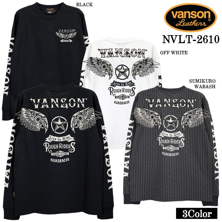 VANSON TEE L/S T-SHIRT バンソン 天竺 ロンT 長袖Tシャツ メンズ nvlt-2610