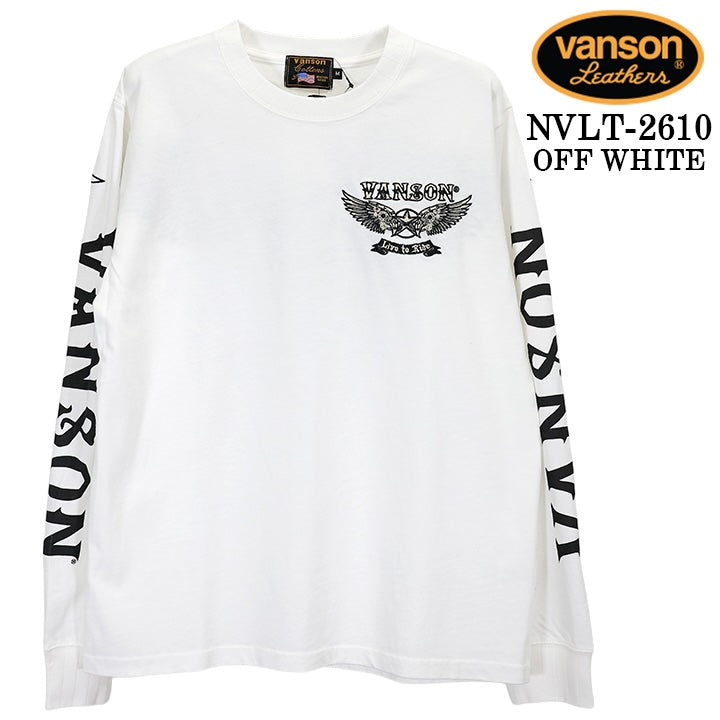 VANSON TEE L/S T-SHIRT バンソン 天竺 ロンT 長袖Tシャツ メンズ nvlt-2610