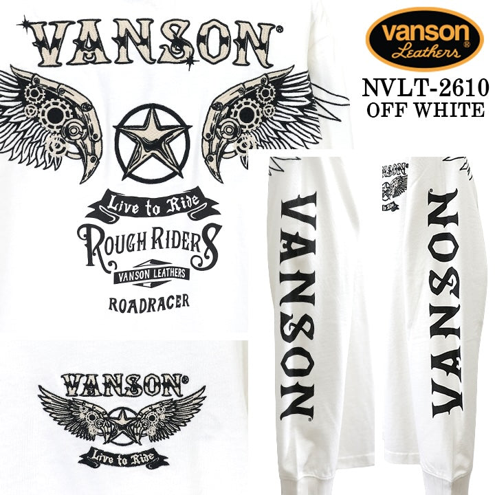 VANSON TEE L/S T-SHIRT バンソン 天竺 ロンT 長袖Tシャツ メンズ nvlt-2610