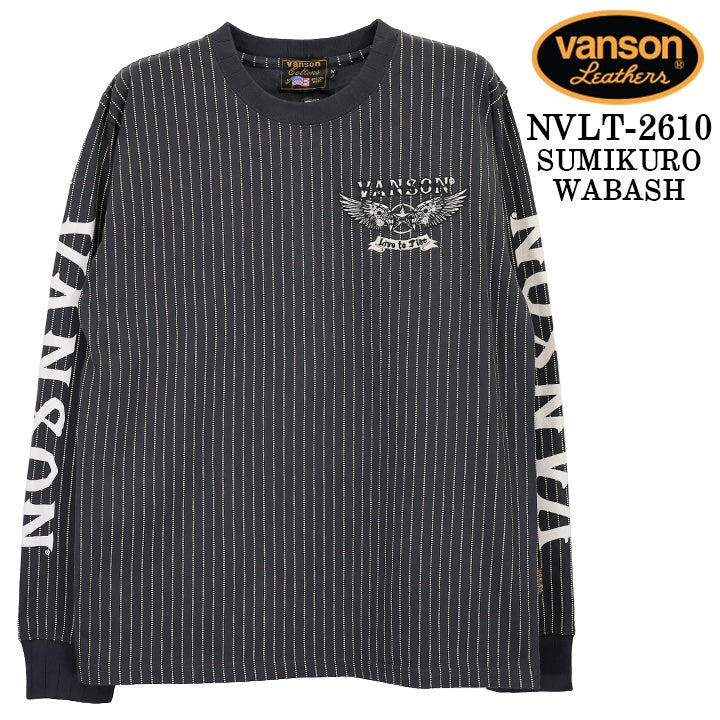 VANSON TEE L/S T-SHIRT バンソン 天竺 ロンT 長袖Tシャツ メンズ nvlt-2610