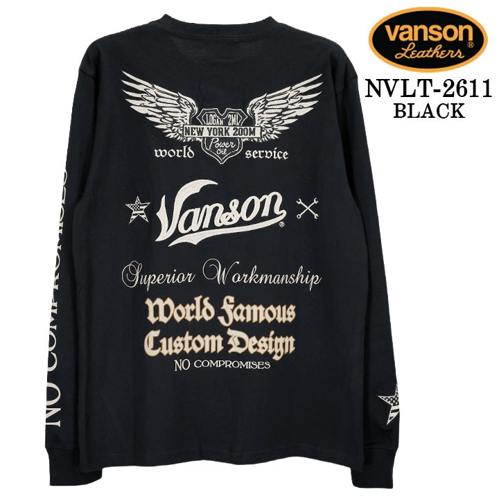 VANSON TEE L/S T-SHIRT バンソン 天竺 ロンT 長袖Tシャツ メンズ nvlt-2611