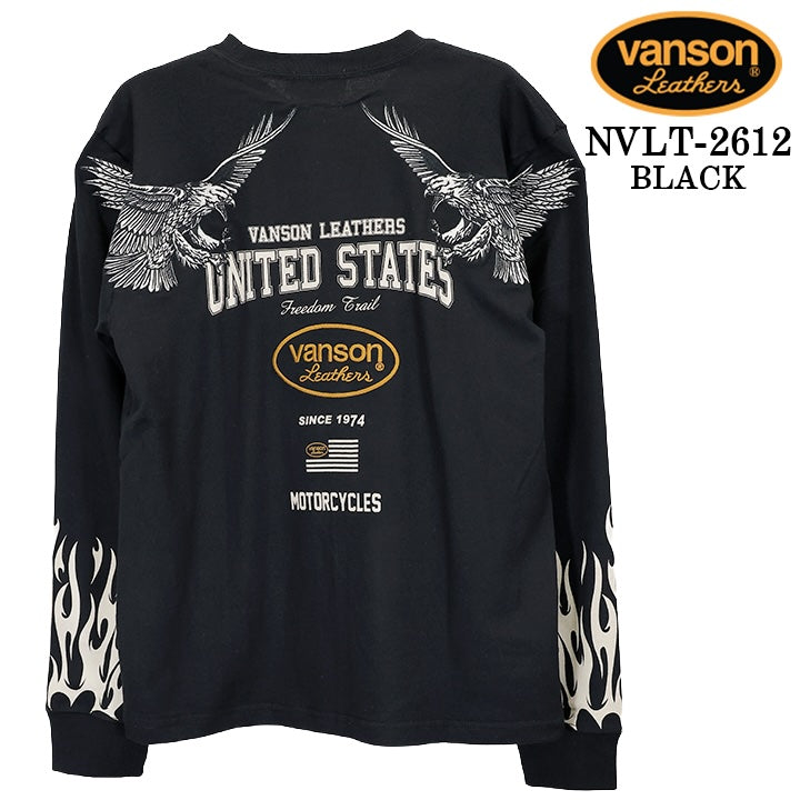 VANSON TEE L/S T-SHIRT バンソン 天竺 ロンT 長袖Tシャツ メンズ nvlt-2612