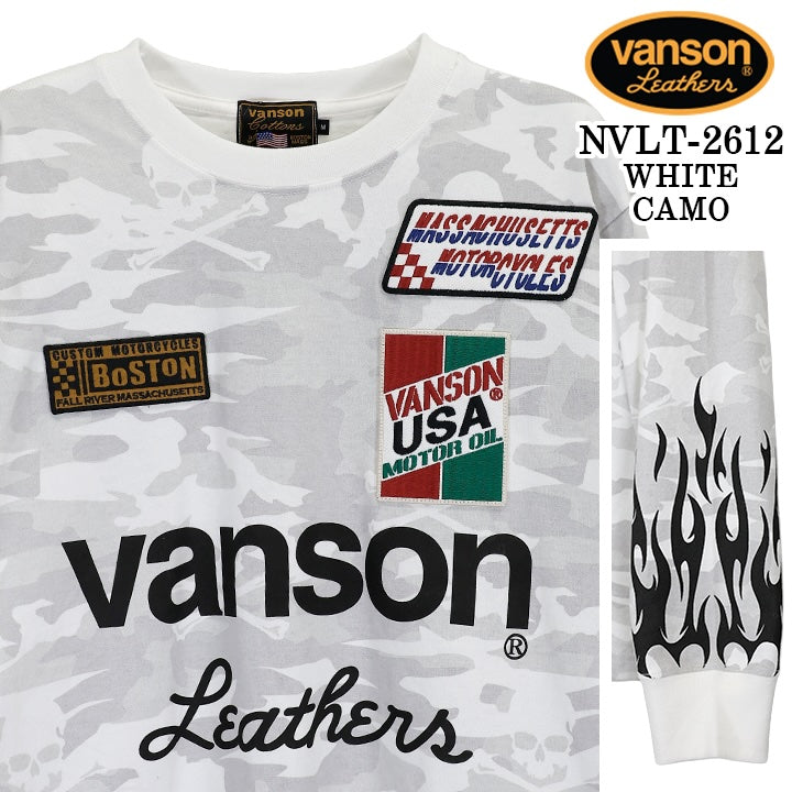 VANSON TEE L/S T-SHIRT バンソン 天竺 ロンT 長袖Tシャツ メンズ nvlt-2612