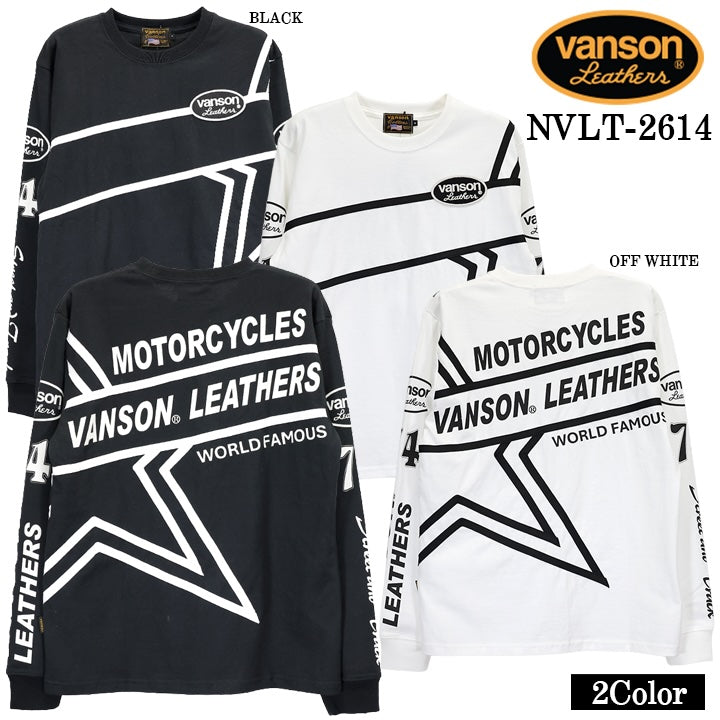 VANSON TEE L/S T-SHIRT バンソン 天竺 ロンT 長袖 Tシャツ メンズ nvlt-2614