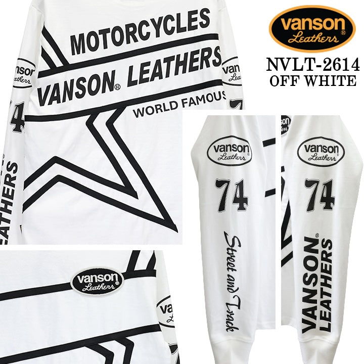 VANSON TEE L/S T-SHIRT バンソン 天竺 ロンT 長袖 Tシャツ メンズ nvlt-2614
