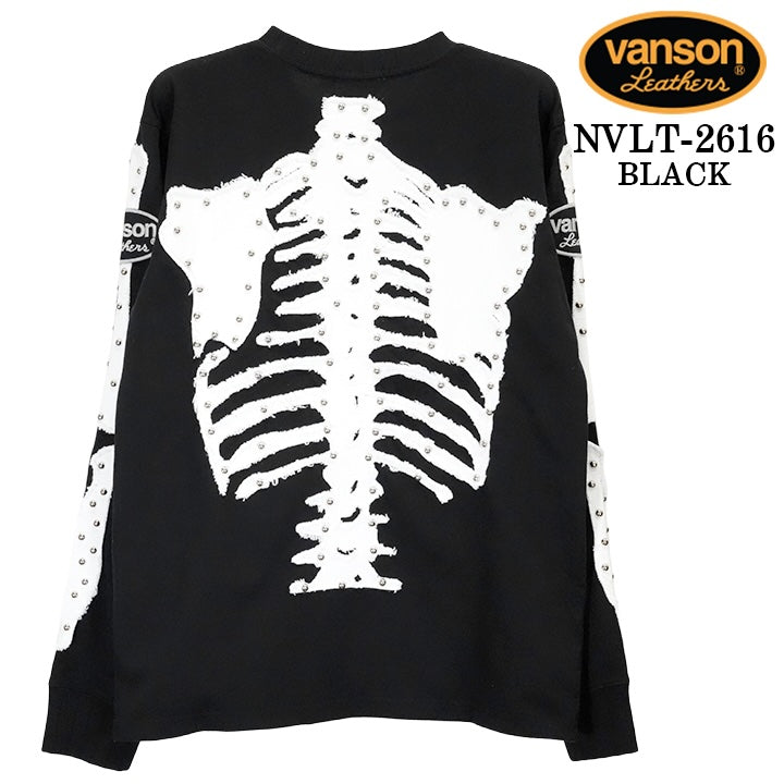 VANSON TEE L/S T-SHIRT BONE バンソン 天竺 ロンT 長袖 Tシャツ ボーン nvlt-2616