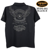 VANSON S/S POLO SHIRT STANDARD バンソン 天竺 半袖 ポロシャツ 定番 nvps-001