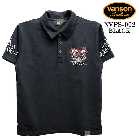 VANSON S/S POLO SHIRT STANDARD バンソン 天竺 半袖 ポロシャツ 定番