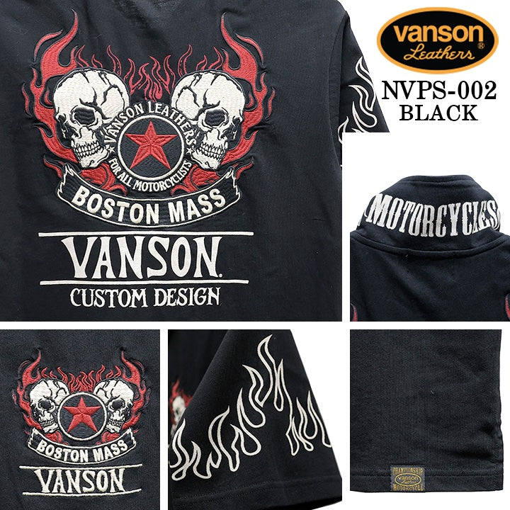VANSON S/S POLO SHIRT STANDARD バンソン 天竺 半袖 ポロシャツ 定番 nvps-002