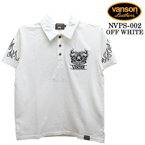 vanson ポロシャツ ブラック サイズⅡ VANSON ブラック ポロシャツ
