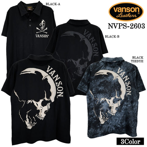 VANSON S/S POLO SHIRTバンソン 天竺 半袖 ポロシャツ nvps-2603