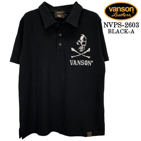VANSON S/S POLO SHIRTバンソン 天竺 半袖 ポロシャツ nvps-2603