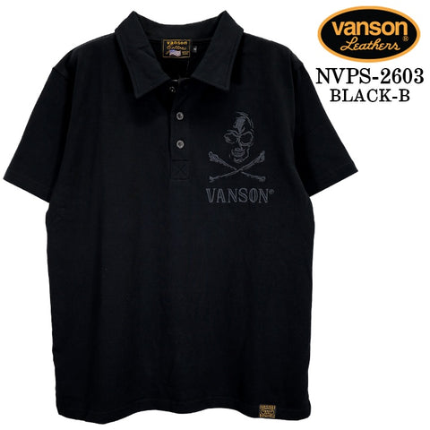 VANSON S/S POLO SHIRTバンソン 天竺 半袖 ポロシャツ nvps-2603