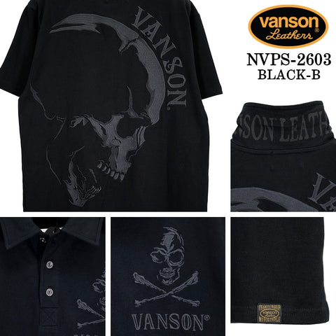 VANSON S/S POLO SHIRTバンソン 天竺 半袖 ポロシャツ nvps-2603
