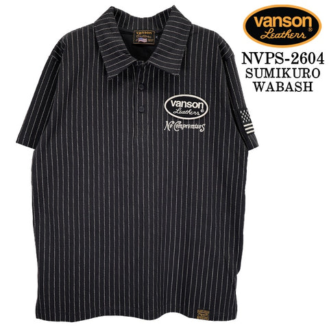 VANSON S/S POLO SHIRTバンソン 天竺 半袖 ポロシャツ nvps-2604