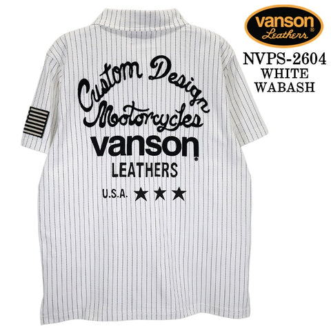 VANSON S/S POLO SHIRTバンソン 天竺 半袖 ポロシャツ nvps-2604