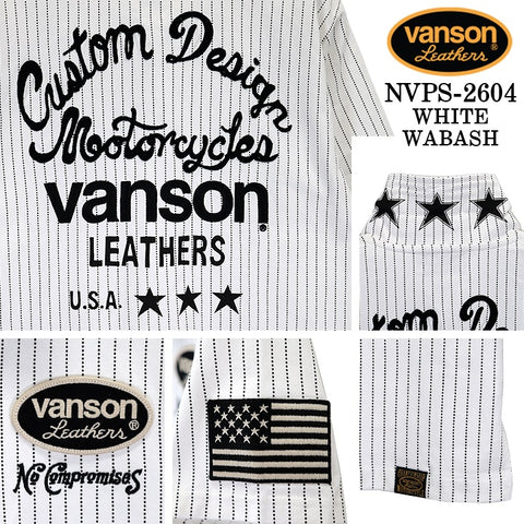 VANSON S/S POLO SHIRTバンソン 天竺 半袖 ポロシャツ nvps-2604