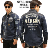 VANSON バンソン デニム 長袖シャツ メンズ nvsl-2302