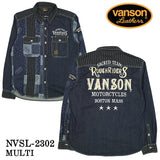 VANSON バンソン デニム 長袖シャツ メンズ nvsl-2302