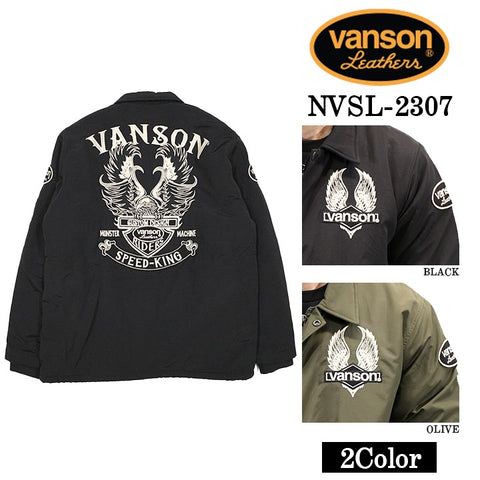 VANSON バンソン 裏ボア コーチジャケット nvsl-2307