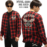 VANSON バンソン チェック柄 ZIPカーデ ジャケット nvsl-2501