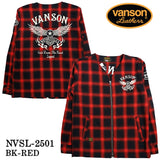 VANSON バンソン チェック柄 ZIPカーデ ジャケット nvsl-2501