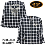 VANSON バンソン チェック柄 ZIPカーデ ジャケット nvsl-2501