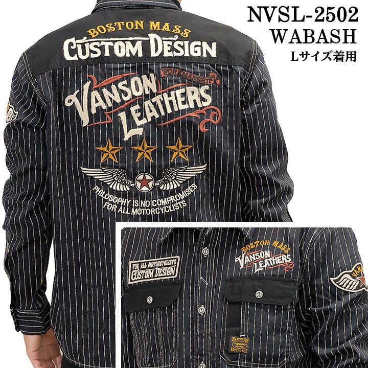 VANSON DENIM L/S SHIRT バンソン デニム 長袖シャツ nvsl-2502