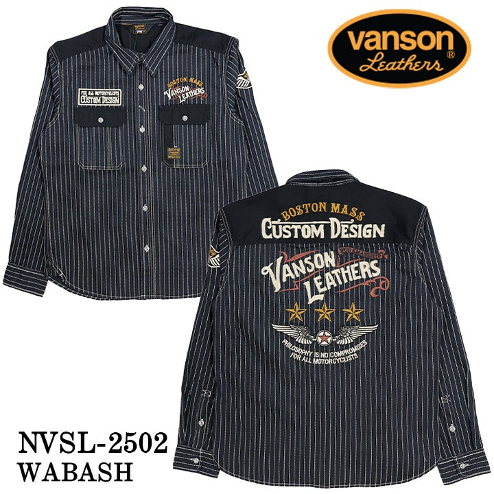 VANSON DENIM L/S SHIRT バンソン デニム 長袖シャツ nvsl-2502