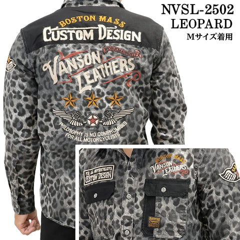 VANSON DENIM L/S SHIRT バンソン デニム 長袖シャツ nvsl-2502