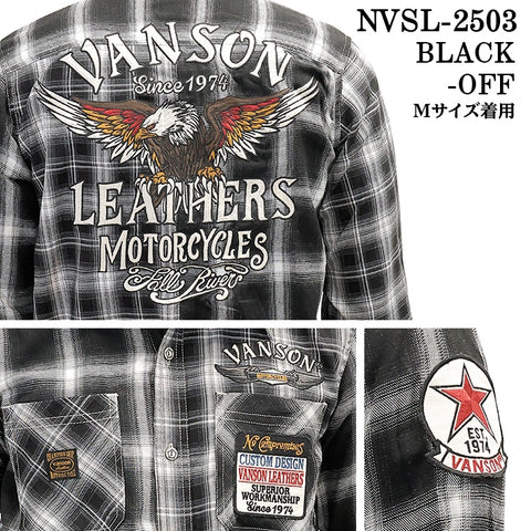 VANSON MULTI CHECK L/S SHIRT バンソン マルチカラー チェック 長袖シャツ nvsl-2503