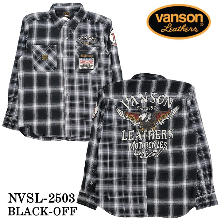 VANSON MULTI CHECK L/S SHIRT バンソン マルチカラー チェック 長袖シャツ nvsl-2503