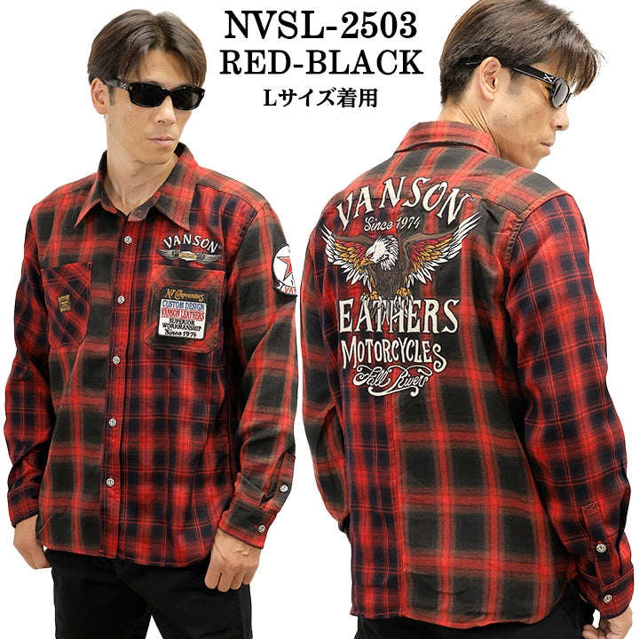 VANSON MULTI CHECK L/S SHIRT バンソン マルチカラー チェック 長袖シャツ nvsl-2503