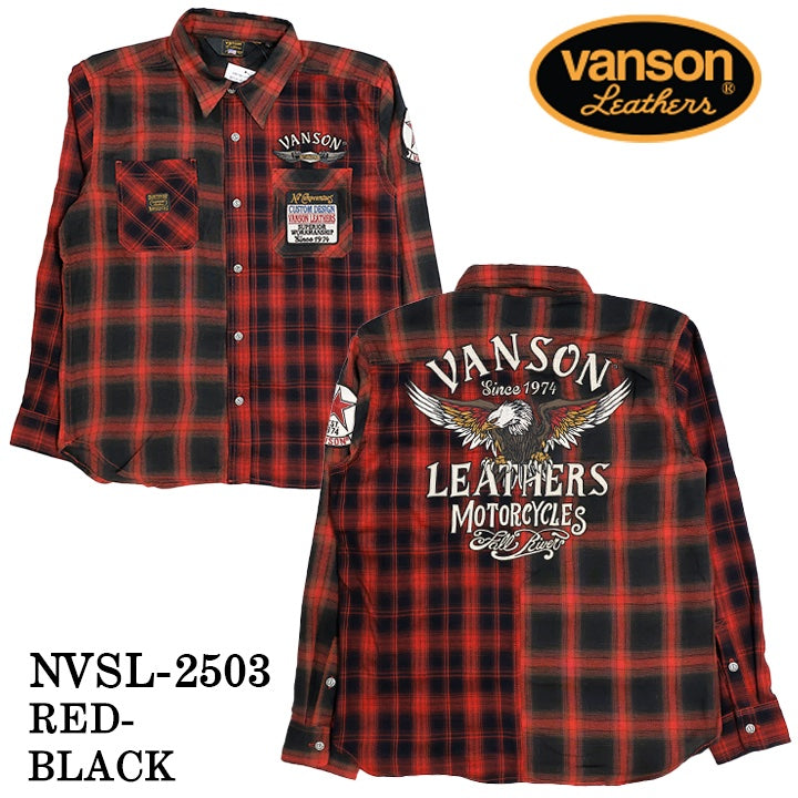 VANSON MULTI CHECK L/S SHIRT バンソン マルチカラー チェック 長袖シャツ nvsl-2503