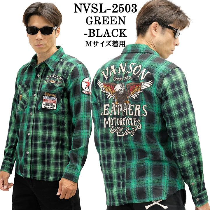 VANSON MULTI CHECK L/S SHIRT バンソン マルチカラー チェック 長袖シャツ nvsl-2503