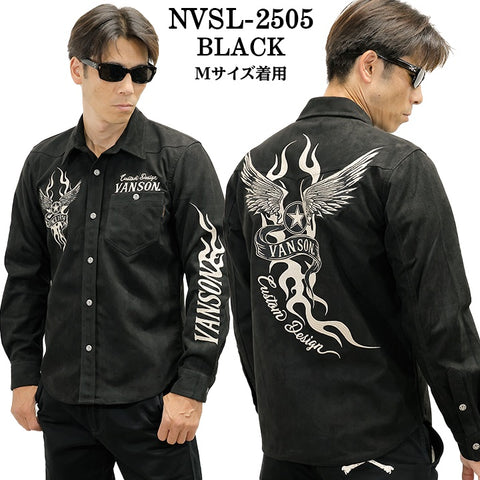 VANSON BONDING L/S SHIRT バンソン ボンディング 長袖シャツ nvsl-2505