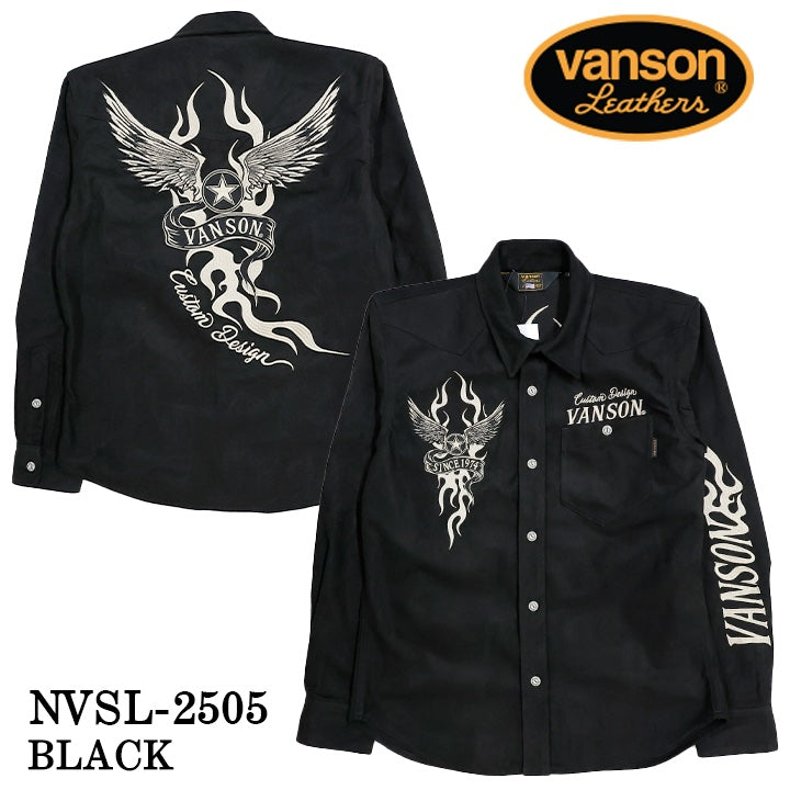 VANSON BONDING L/S SHIRT バンソン ボンディング 長袖シャツ nvsl-2505