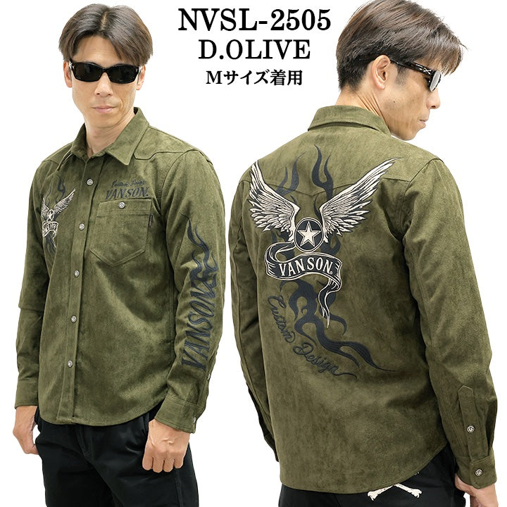 VANSON BONDING L/S SHIRT バンソン ボンディング 長袖シャツ nvsl-2505
