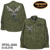 VANSON BONDING L/S SHIRT バンソン ボンディング 長袖シャツ nvsl-2505