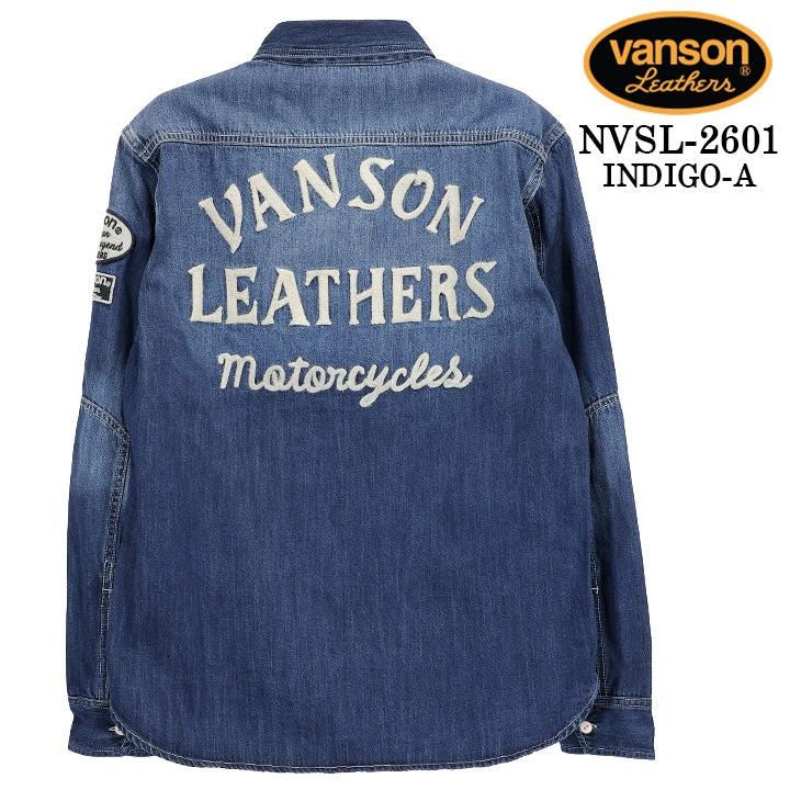 VANSON DENIM L/S SHIRT バンソン デニム 長袖シャツ nvsl-2601