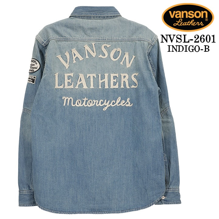 VANSON DENIM L/S SHIRT バンソン デニム 長袖シャツ nvsl-2601