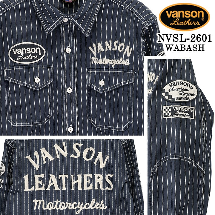 VANSON DENIM L/S SHIRT バンソン デニム 長袖シャツ nvsl-2601