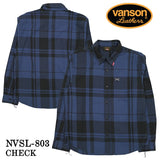 VANSON バンソン 長袖シャツ ワンポイントツイルシャツ nvsl-803-nc