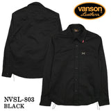 VANSON バンソン 長袖シャツ ワンポイントツイルシャツ nvsl-803-nc