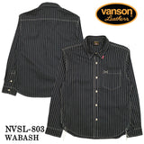 VANSON バンソン 長袖シャツ ワンポイントツイルシャツ nvsl-803-nc