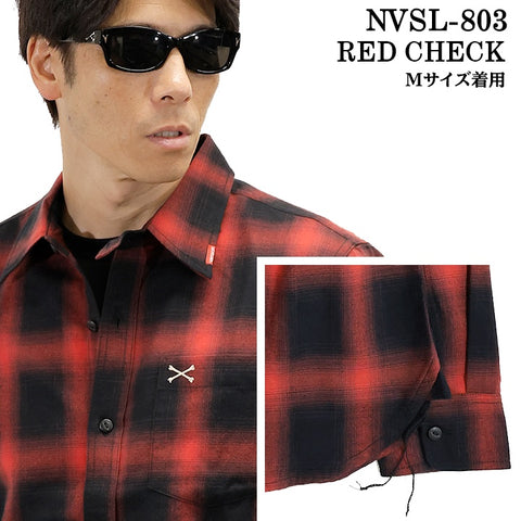 VANSON L/S SHIRT バンソン 長袖シャツ ワンポイント シャツ nvsl-803-nc3